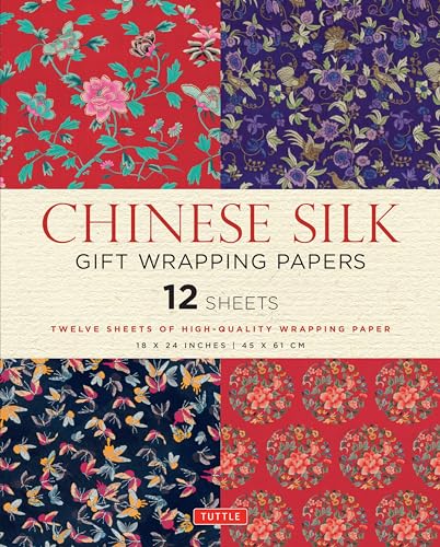 Chinese Silk Gift Wrapping Papers - 12 Sheets: 18 X 24 Inch (45 X 61 CM) Wrapping Paper von Tuttle Publishing