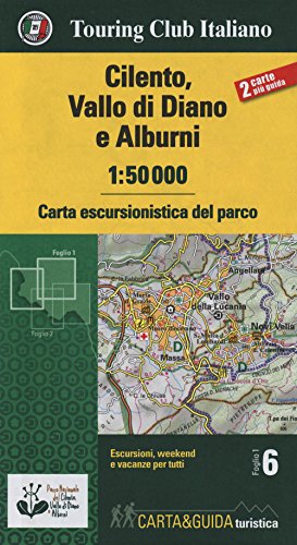 Cilento, Vallo di Diano e Alburni 1:50.000. Carta escursionistica del parco (Carta & guida, Band 6) von Touring