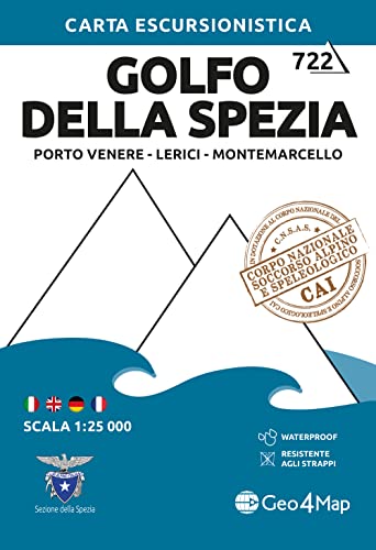 Cinque Terre Golfo de: Wanderkarte 1:25000 (Carta escursionistica)