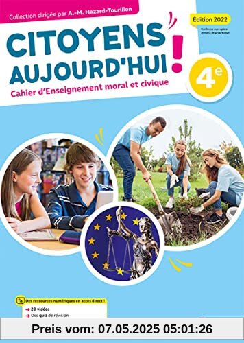 Citoyens aujourd'hui EMC-4e-Cahier Elève-2022