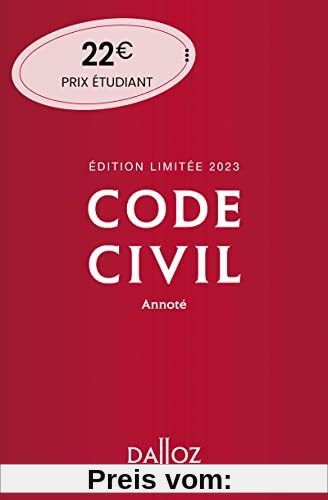 Code civil 2023 122ed édition limitée - Annoté: Edition limitée
