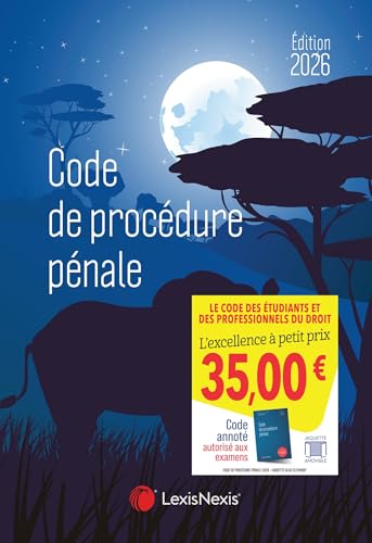 Code de procédure pénale 2026 - Jaquette Blue elephant von LEXISNEXIS