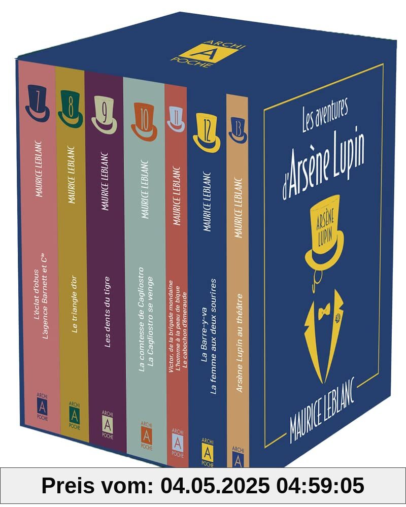 Coffret Arsène Lupin 2 - Les autres chefs-d'oeuvre: Coffret en 7 volumes : tomes 7 à 13 Coffret Arsène Lupin 2 - Les autres chefs-d'oeuvre: Coffret en 7 volumes : tomes 7 à 13