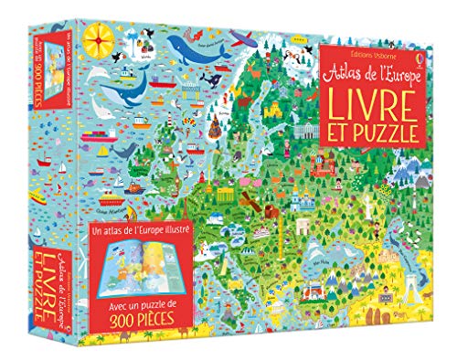 Coffret Atlas de l'Europe (Livre et puzzle) von Usborne