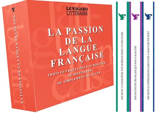 Coffret Guide 100: La Passion de la langue française: trois ouvrages pour se bonifier, se distinguer ou simplement se jauger