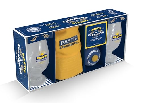 Coffret Pastis & Farniente !: Avec 2 verres à pastis, 1 sonnette, 1 bob, 1 livret de recettes von LAROUSSE