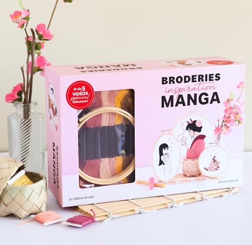 Coffret broderies inspiration MANGA: 3 projets à broder autour de l'animé von DE SAXE