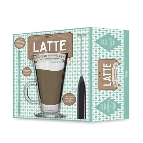 Coffret latte pour faire mousser sa life: Coffret avec 1 mug + 1 mousseur à lait