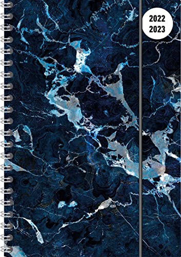Collegetimer Blue Marble 2022/2023 - Schüler-Kalender A5 (15x21 cm) - Marmor - Ringbindung - Weekly - 224 Seiten - Terminplaner - Alpha Edition (Collegetimer A5 Ringbuch) von Alpha Edition