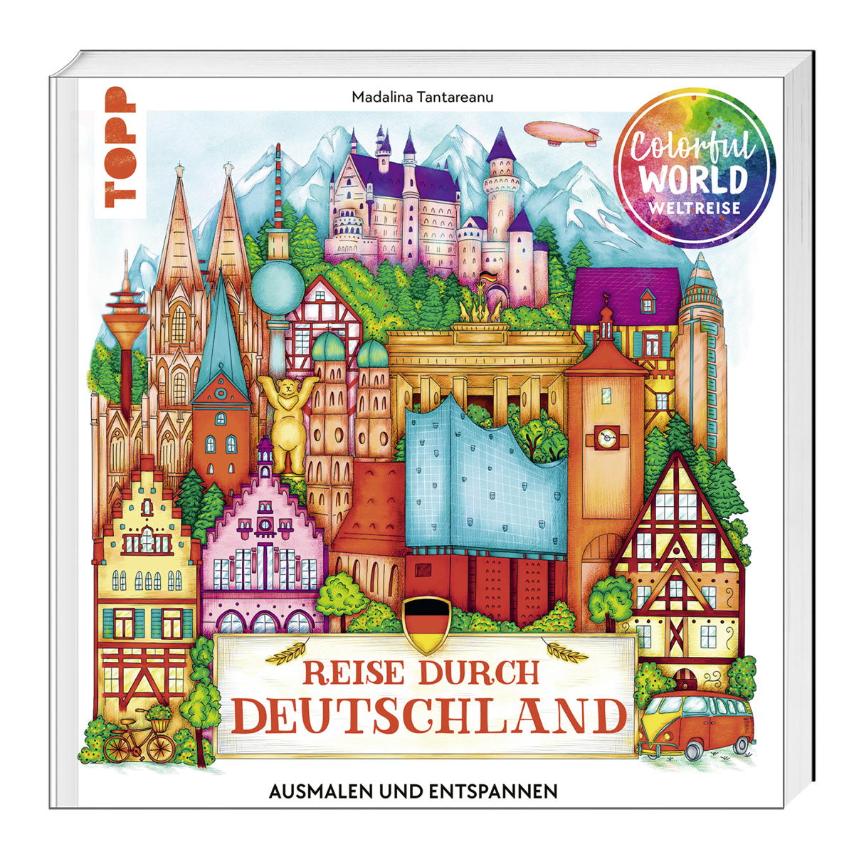 Malbuch »Weltreise - Reise durch Deutschland« von Frech Verlag GmbH