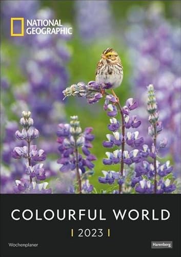 Colourful World National Geographic Wochenplaner 2023. Terminkalender 2023 zum Aufhängen mit Naturfotos in leuchtenden Farben. Tolle Aufnahmen in einem praktischen Wochenkalender von Harenberg