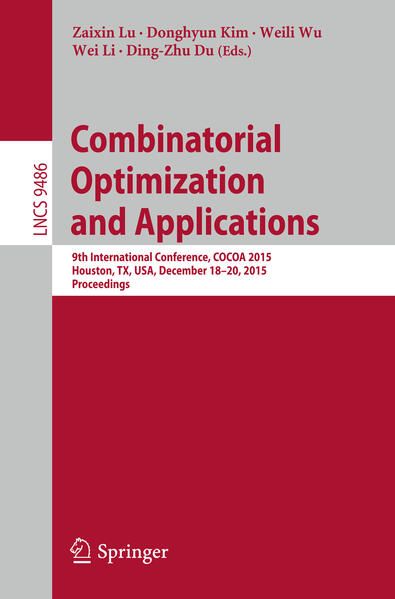 Combinatorial Optimization and Applications von Springer International Publishing