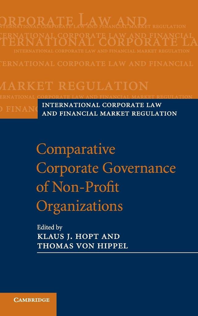 Comparative Corporate Governance of Non-Profit Organizations von Cambridge University Press