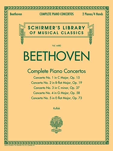Complete Piano Concertos (2 Pianos, 4 Hands): Songbook für Klavier (2) (Schirmer's Library of Musical Classics, Band 4480) (Schirmer's Library of Musical Classics, 4480, Band 4480) von G. Schirmer