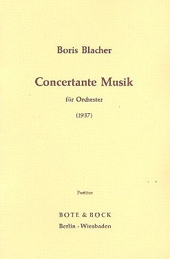 Concertante Musik: Orchester. Studienpartitur.