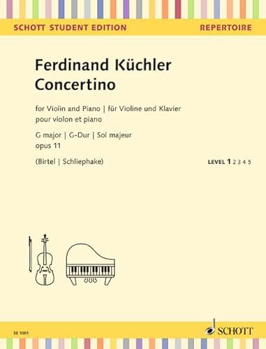 Concertino G-Dur: op. 11. Violine und Klavier. (Schott Student Edition - Repertoire)