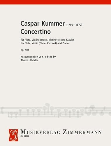 Concertino: op. 101. Flöte, Violine (Oboe, Klarinette) und Klavier. Partitur und Stimmen.