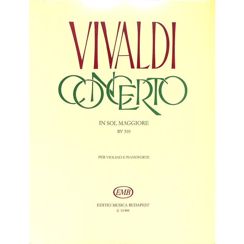 Concerto G-Dur op 3/3 RV 310 PV 96 F 1/173 T 408