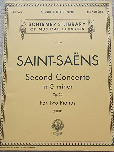Concerto No. 2 in G Minor, Op. 22: Two Pianos, Four Hands: Schirmer Library of Classics Volume 1405 Nfmc 2024-2028 Selection 2 Pianos, 4 Hands