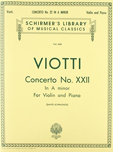 Concerto No. 22 in a Minor: Score and Parts: Schirmer Library of Classics Volume 443 Score and Parts von G. Schirmer