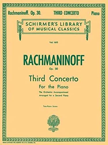 Concerto No. 3 in D Minor, Op. 30: Piano Duet (Schirmer's Library of Musical Classics): Nfmc 2020-2024 Selection Schirmer Library of Classics Volume 1610 Piano Duet