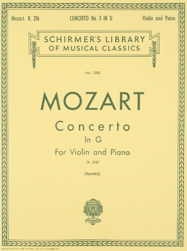 Concerto No. 3 in G, K.216: Score and Parts