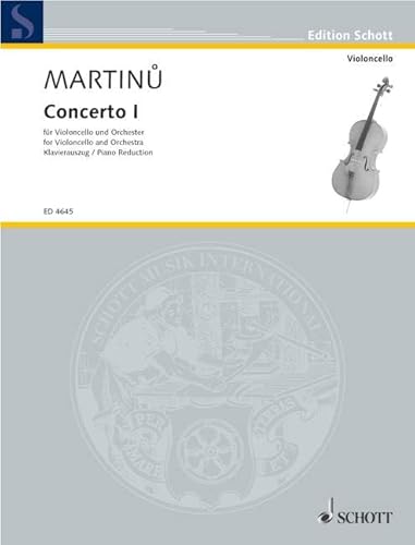 Concerto: für Violoncello und Orchester Nr. 1 (3. Fassung). H 196 III. Violoncello und Orchester. Klavierauszug mit Solostimme.: for violoncello and ... piano avec partie soliste. (Edition Schott)