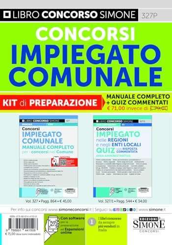 Concorsi impiegato comunale. Kit di preparazione. Manuale completo+Quiz commentati. Con espansione online. Con software di simulazione (Concorsi e abilitazioni) von Edizioni Giuridiche Simone