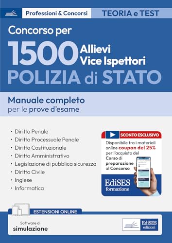 Concorso 1500 allievi vice ispettori polizia di stato. Manuale per le prove d'esame. Con espansione online. Con software di simulazione Concorso 1500 allievi vice ispettori polizia di stato. Manuale per le prove d'esame. Con espansione online. Con software di simulazione von Edises professioni & concorsi