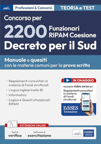 Concorso 2200 funzionari RIPAM coesione. Materie comuni a tutti i profili per la prova scritta von Edises professioni & concorsi