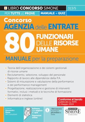 Concorso Agenzia delle Entrate 80 Funzionari delle Risorse Umane - Manuale per la preparazione (Concorsi e abilitazioni) von Edizioni Simone