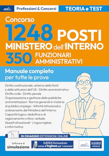 Concorso RIPAM-350 Funzionari amministrativi Ministero dell'Interno: Volume per la prova scritta e per la prova orale (P&C, Band 17) Concorso RIPAM-350 Funzionari amministrativi Ministero dell'Interno: Volume per la prova scritta e per la prova orale (P&C, Band 17) von EdiSES