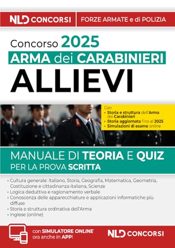 Concorso per Allievi Carabinieri dell'Arma. Manuale + quiz. Nuova ediz. Con simulatore online von Nld Concorsi