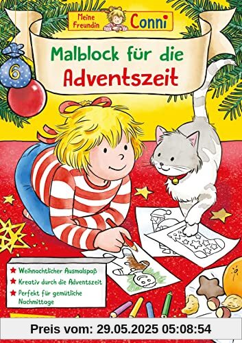 Conni Gelbe Reihe (Beschäftigungsbuch): Mein Malblock für die Adventszeit