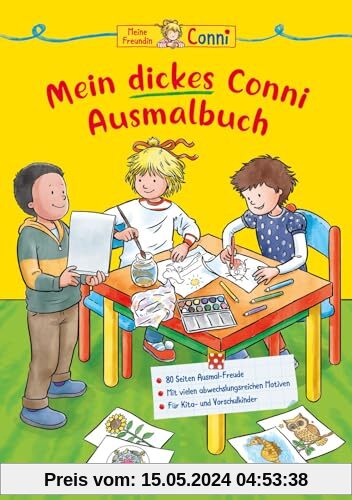 Conni Gelbe Reihe (Beschäftigungsbuch): Mein dickes Conni-Ausmalbuch: Tolle Ausmalbilder für Conni-Fans ab 5 Jahren