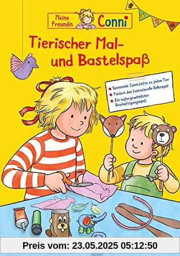 Conni Gelbe Reihe (Beschäftigungsbuch): Tierischer Mal- und Bastelspaß