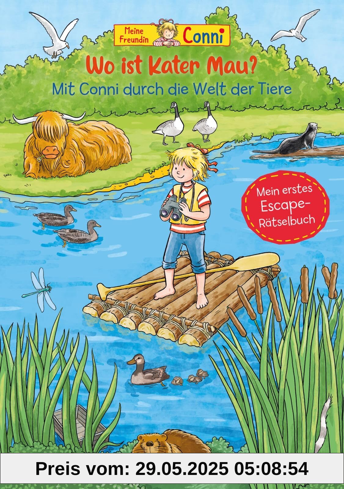 Conni Gelbe Reihe (Beschäftigungsbuch): Wo ist Kater Mau?: Mit Conni durch die Welt der Tiere | Mein erstes Escape-Rätsel-Buch