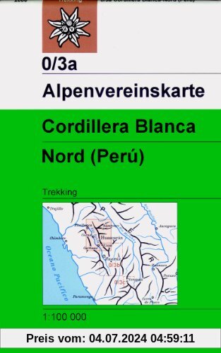 Cordillera Blanca Nord (Peru): Trekkingkarte 1:100000