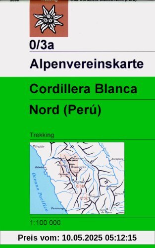 Cordillera Blanca Nord (Peru): Trekkingkarte 1:100000