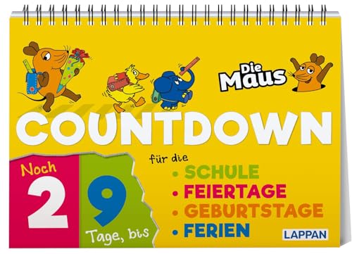 Countdown für die Schule mit der Maus: Kleines Aufstellbuch für Mädchen und Jungen ab 5 Jahren – mit Klappen für Feiertage, Geburtstage und Ferien Countdown für die Schule mit der Maus: Kleines Aufstellbuch für Mädchen und Jungen ab 5 Jahren – mit Klappen für Feiertage, Geburtstage und Ferien von Lappan