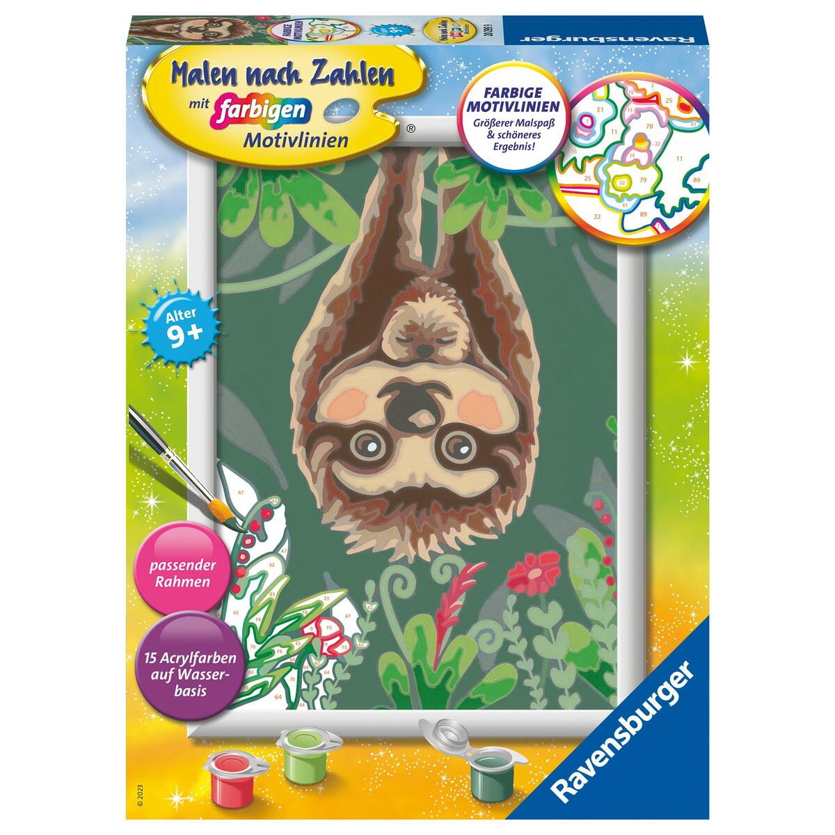 CreArt, Malen nach Zahlen Kinder - Faultier-Liebe CreArt, Malen nach Zahlen Kinder - Faultier-Liebe von Ravensburger Spieleverlag