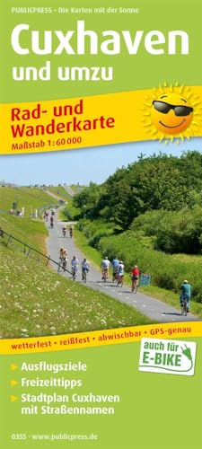 Cuxhaven und umzu (mit Stadtplan): Rad- und Wanderkarte mit Ausflugszielen, Einkehr- und Freizeittipps, mit Stadtplan (1:18500), wetterfest, ... 1:60000. (Rad- und Wanderkarte: RuWK)