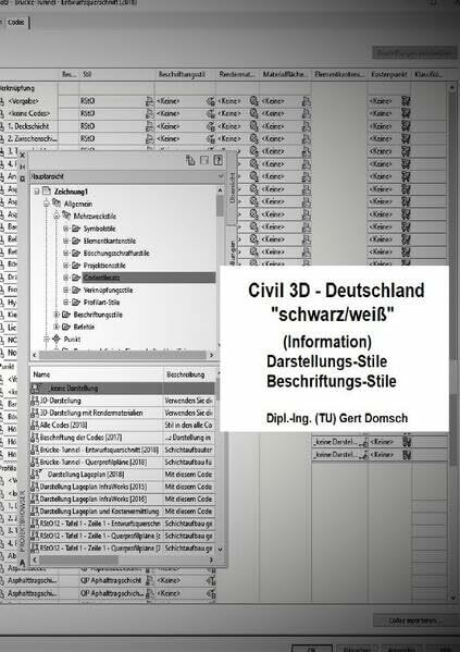 Cvil 3D Deutschland / Civil 3D-Deutschland, 2. Buch, "schwarz/weiß" (Information), Darstellung...