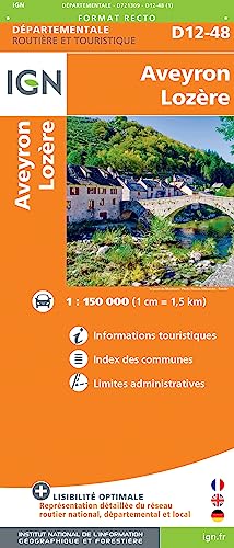 Aveyron - Lozère (721309) (Routier France départementale, Band 721309) von Institut Geographique National