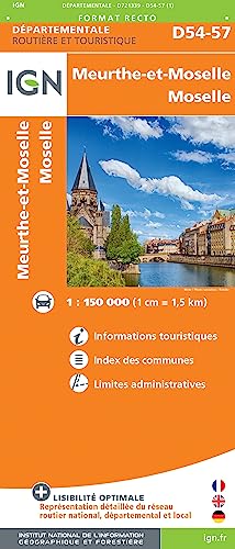 Meurthe-et-Moselle - Moselle (721339) (Routier France départementale, Band 721339) von Institut Geographique National