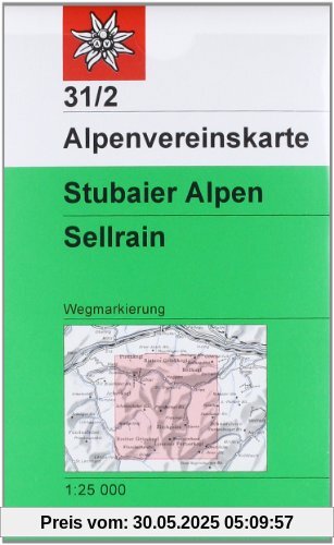 DAV Alpenvereinskarte 31/2 Stubaier Alpen Sellrain 1 : 25 000 Wegmarkierungen: Topographische Karte DAV Alpenvereinskarte 31/2 Stubaier Alpen Sellrain 1 : 25 000 Wegmarkierungen: Topographische Karte