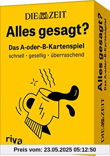 DIE ZEIT »Alles gesagt?«: Das A-oder-B-Kartenspiel