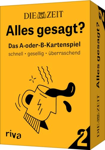 DIE ZEIT »Alles gesagt?« 2: Das A-oder-B-Kartenspiel. Für alle Fans des erfolgreichen Podcasts. Tolles Geschenk für Geburtstag, Weihnachten oder zwischendurch. Ab 18 Jahren DIE ZEIT »Alles gesagt?« 2: Das A-oder-B-Kartenspiel. Für alle Fans des erfolgreichen Podcasts. Tolles Geschenk für Geburtstag, Weihnachten oder zwischendurch. Ab 18 Jahren von riva