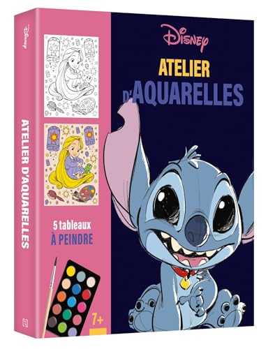 DISNEY - Atelier d'aquarelle - Coffret 5 tableaux à peindre: avec une palette, un pinceau et tampon mousse von DISNEY HACHETTE