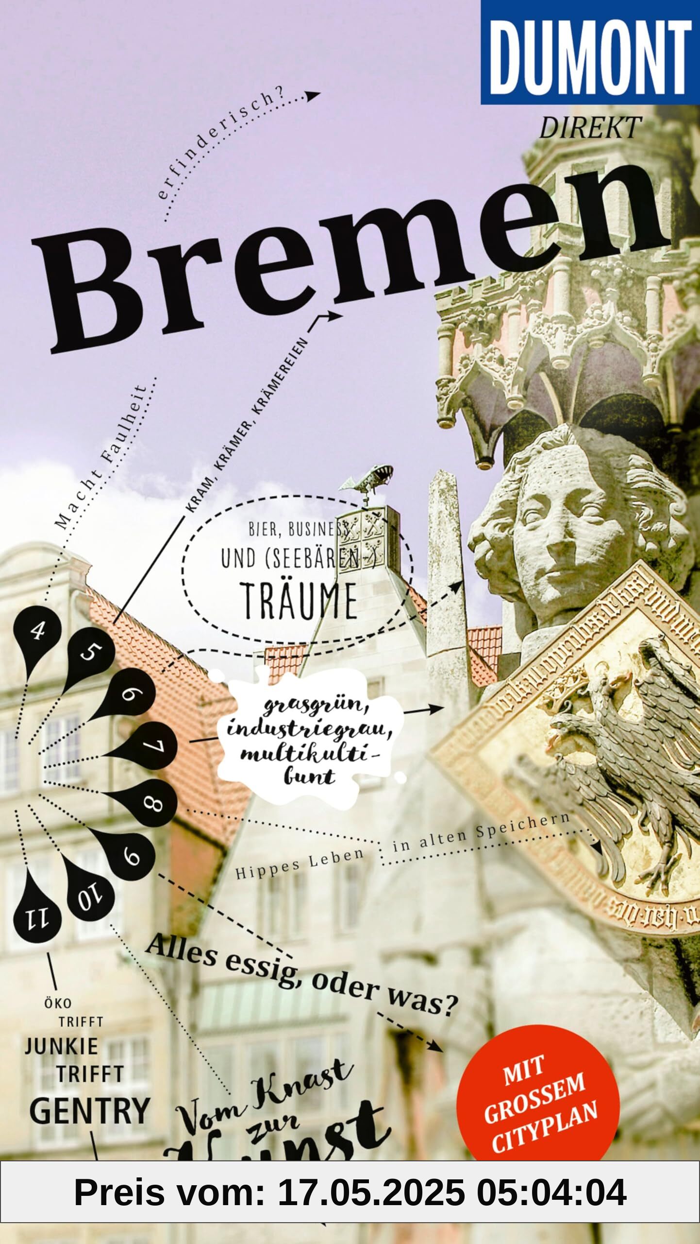 DUMONT direkt Reiseführer Bremen: Mit großem Cityplan